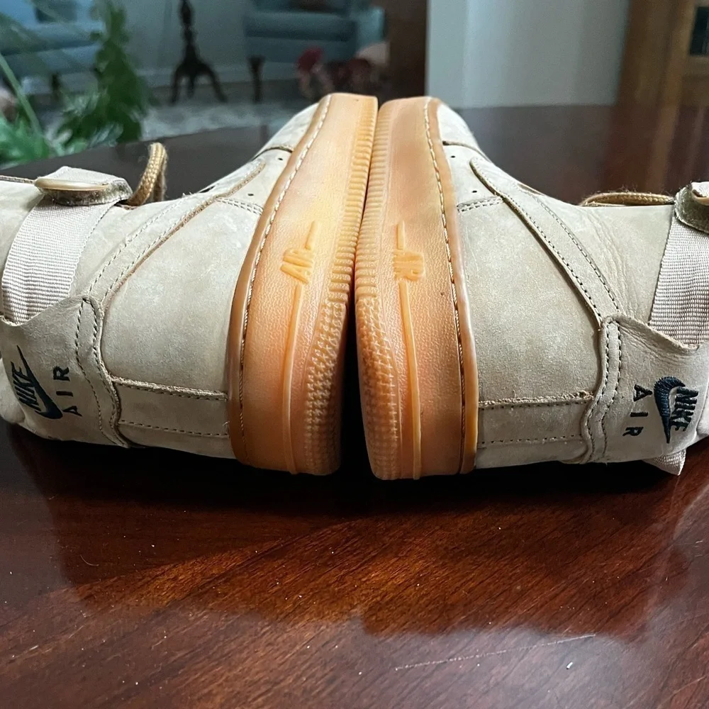 Nike Air Force One suede high top tennis shoes size 5 1/2 youth barely worn EUC